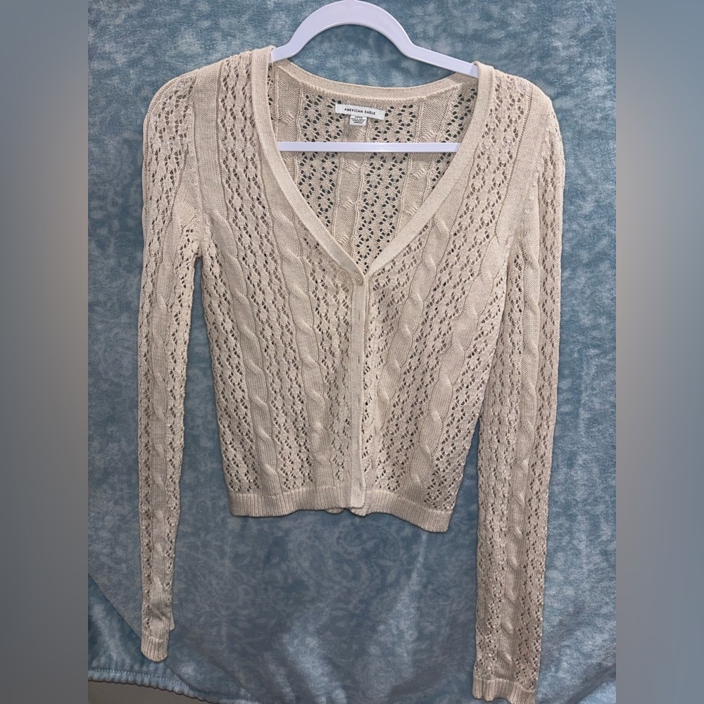 American Eagle Outfitters Women's Beige Cardigan